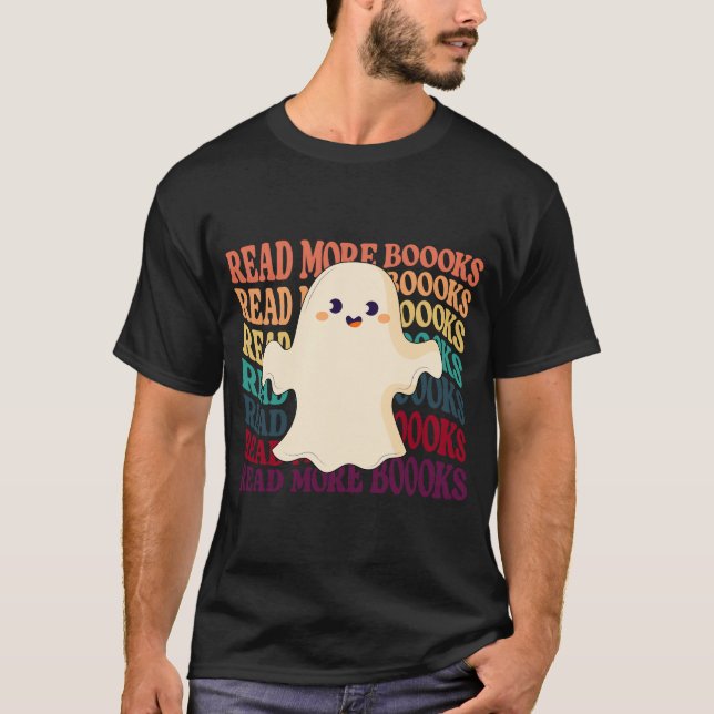 Camiseta Leia mais livros no halloween (Frente)