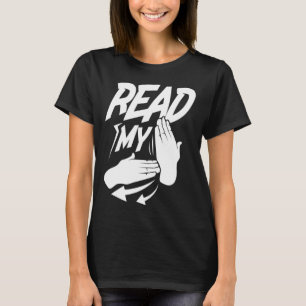 Camiseta Leia minha linguagem de sinais surda americana
