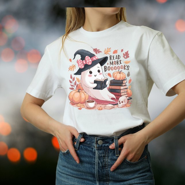 Camiseta Leia Moore Livros Fantasma Halloween (Criador carregado)