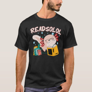 Camiseta Leia o livro Axolotl lendo livros de peixe
