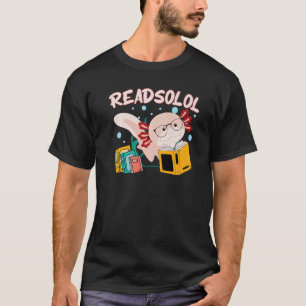 Camiseta Leia o livro Axolotl Lendo livros de peixe L