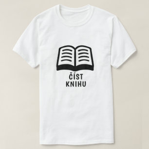 Camiseta Leia o livro em checo