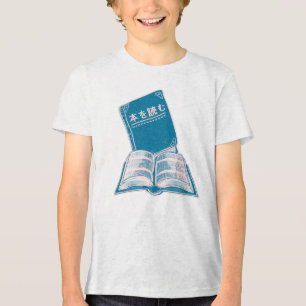 Camiseta Leia o livro kanji japonês