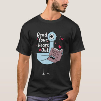 Camiseta Leia O Seu Coração Pomba Professora Fofa Amante De
