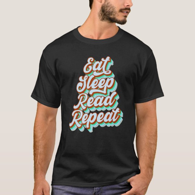 Camiseta Leia Repetições Homens Meninas Meninas Lendo (Frente)
