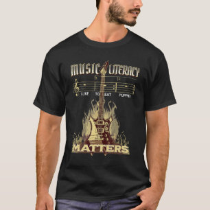 Camiseta Leia Repetir Assuntos de Literacia Musical Que Eu 