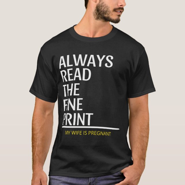 Camiseta Leia Sempre O Anúncio De Gravidez Fine Impressão (Frente)