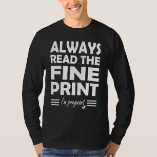 Camiseta Leia sempre o Impressão fino que estou grávida