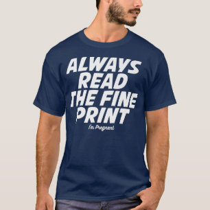 Camiseta Leia Sempre O Impressão fino Que Estou Grávida Par