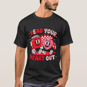 Camiseta Leia Seu Coração Dia dos Namorados Professor Retro