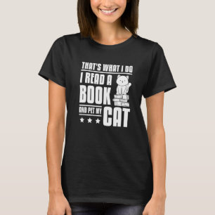 Camiseta Leia um livro de estimação de um gato