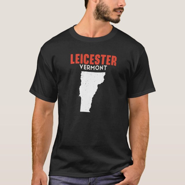 Camiseta Leicester Vermont EUA State America Viagem Vermont (Frente)