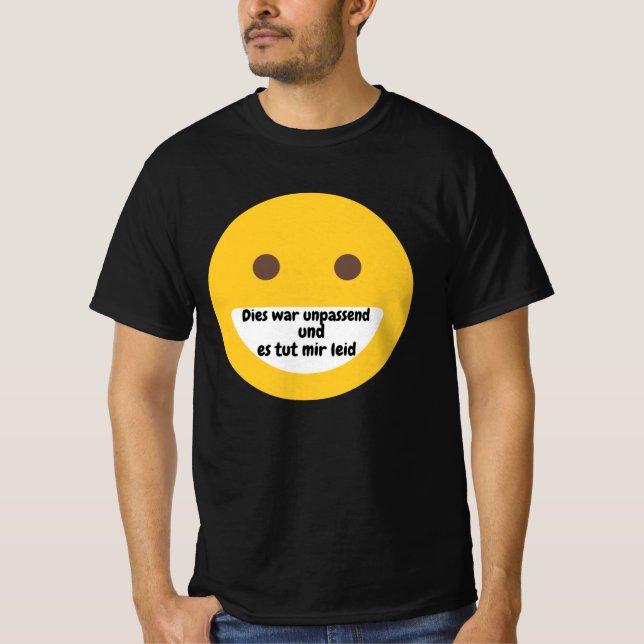 Camiseta Leider unpassend - Tut mir Leid Emoji (Frente)