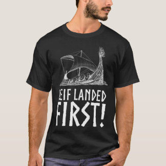 Camiseta Leif Lancei Em Primeira Viagem Longship Norse Medi