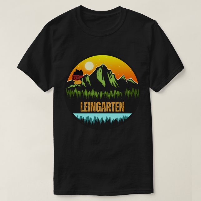 Camiseta Leingarten, Baden-Württemberg Alemanha (Frente do Design)