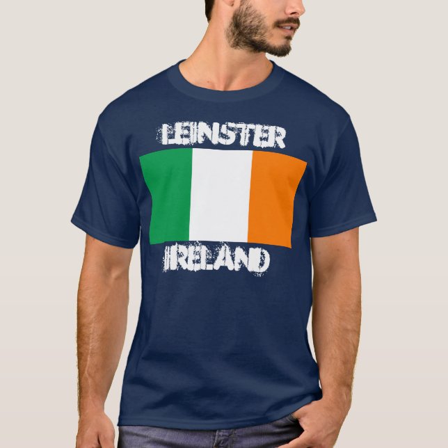 Camiseta Leinster, Irlanda com bandeira irlandesa (Frente)