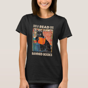 Camiseta Leio Livros Banidos Leitores Negros De Gatos Negro