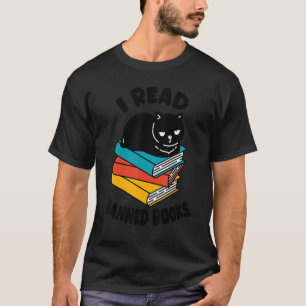 Camiseta Leio Livros Banidos Tshirt Black Cat Reader Bookww