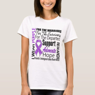 Camiseta Leiomyosarcoma eu visto o TRIBUTO roxo da fita