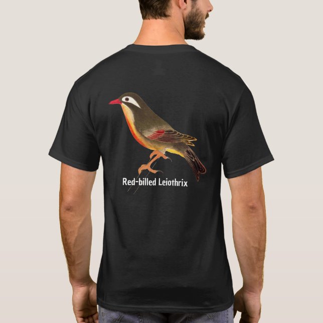 Camiseta Leiotrix, de bico vermelho, de aranha japonesa (Verso)