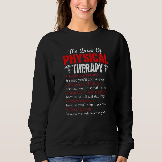Camiseta Leis De Terapia Física Pt Terapista (Frente)
