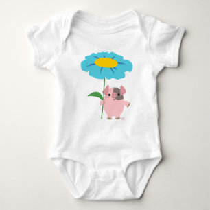 Camiseta Leitão com um creeper infantil do presente