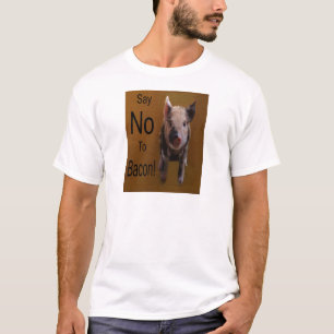 Camiseta Leitão "Diga Não A Bacon"