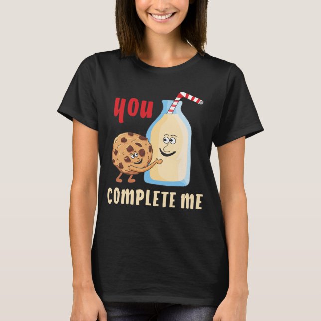 Camiseta Leite Chamar Você Me Preenche De Biscoitos De Leit (Frente)