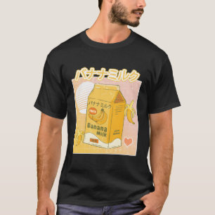 Camiseta Leite De Banana Aestético Japonês Como Kawaii