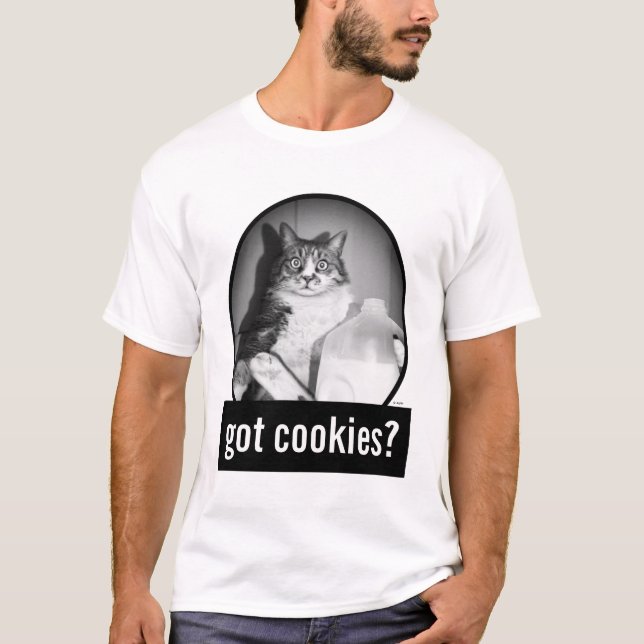 Camiseta Leite De Bebendo De Gato De Jug (Frente)