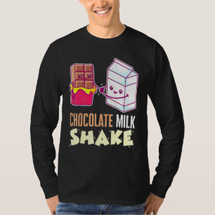 Camiseta Leite de Chocolate Agita Milkshake Dessert Dente D