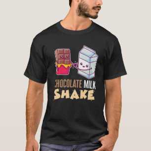 Camiseta Leite de Chocolate Agita Milkshake Dessert Dente D
