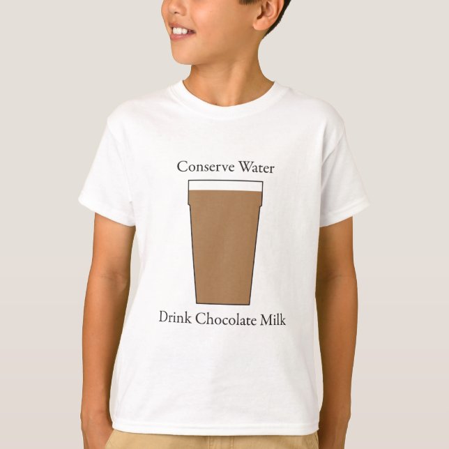 Camiseta Leite de chocolate da bebida da água de Concerve (Frente)