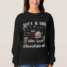 Camiseta leite de chocolate engraçado para meninas