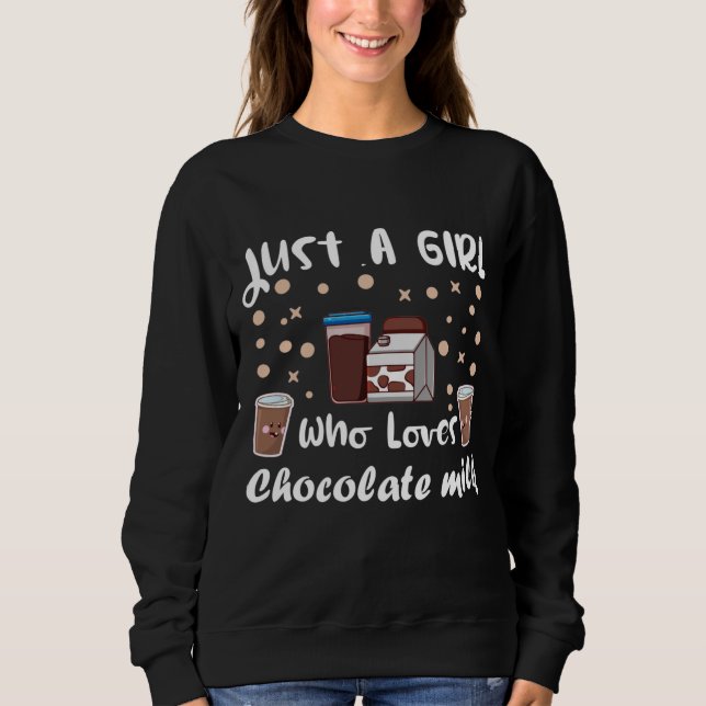 Camiseta leite de chocolate engraçado para meninas (Frente)
