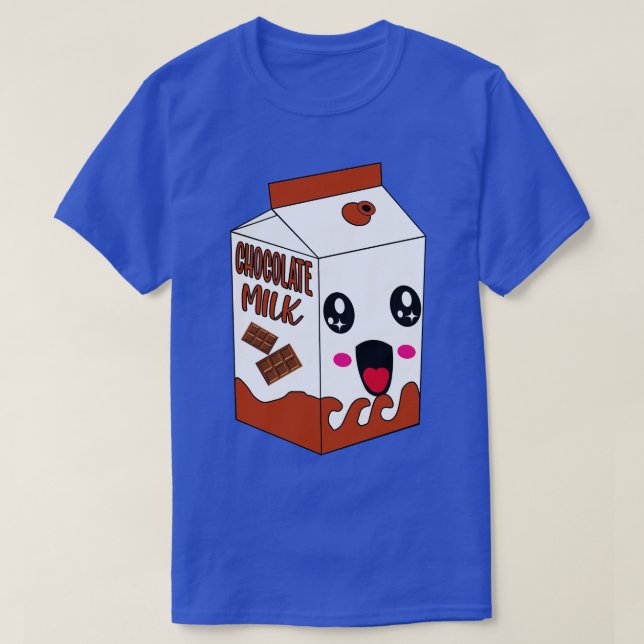 Camiseta leite de chocolate kawaii (Frente do Design)