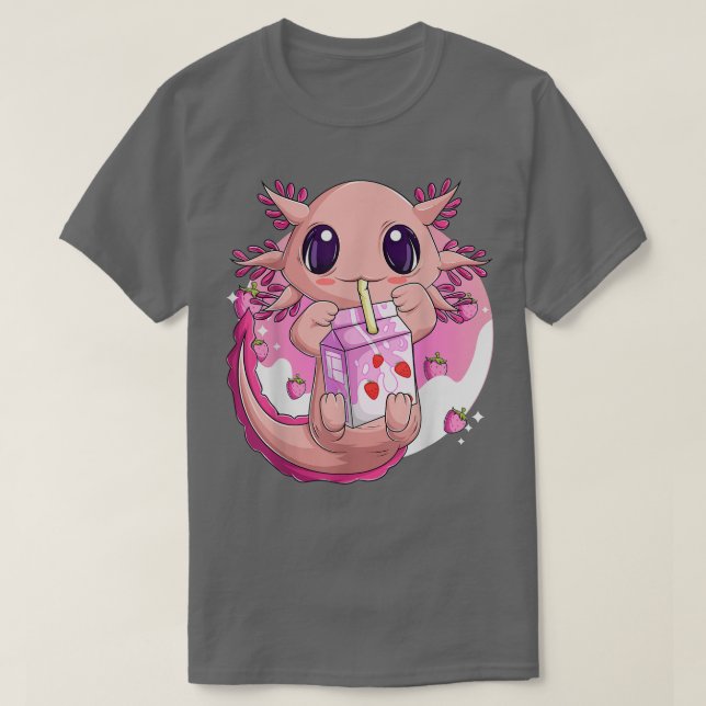 Camiseta Leite De Morango Para Mulheres, Cute Kawaii Aolo (Frente do Design)
