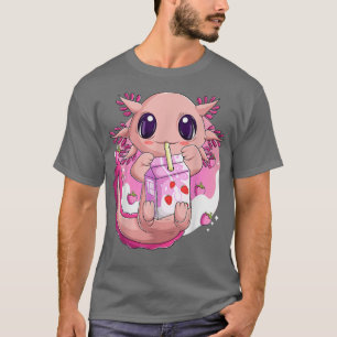 Camiseta Leite De Morango Para Mulheres, Cute Kawaii Aolo