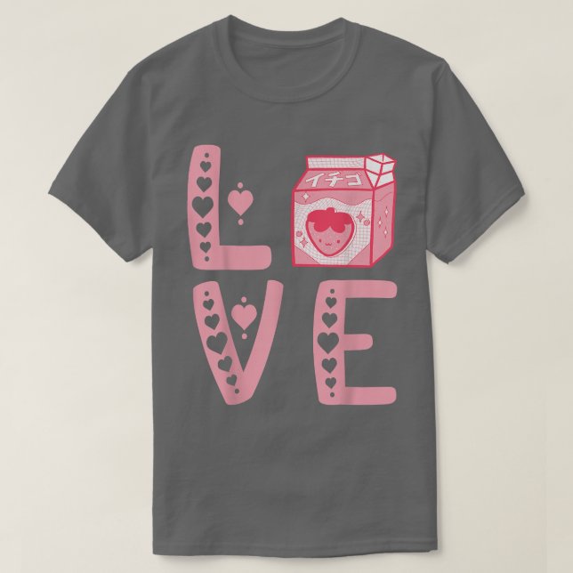 Camiseta Leite de Morango Retro 90 Strawberry Shake Ca Rosa (Frente do Design)