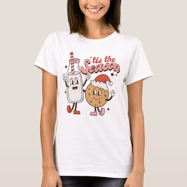 Camiseta Leite de Natal e Biscoito (Frente)