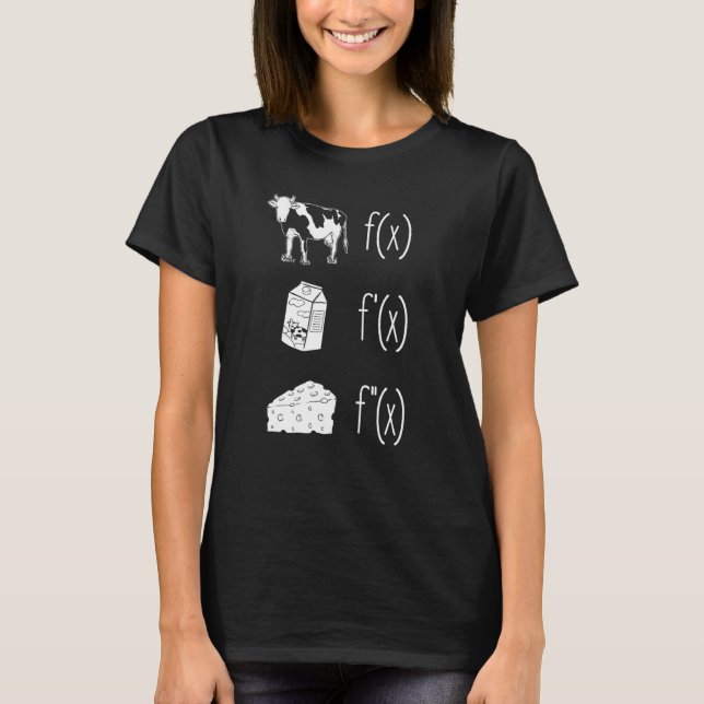 Camiseta Leite De Vaca Fórmula De Queijo Engraçado Professo (Frente)