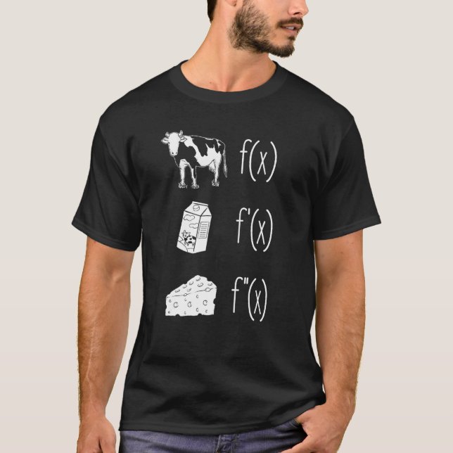 Camiseta Leite De Vaca Fórmula De Queijo Engraçado Professo (Frente)