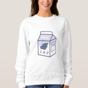 Camiseta Leite de Vaca Kawaii - Blueberry japonesa