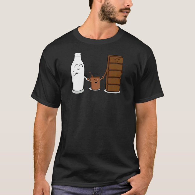 Camiseta Leite E Chocolate Bebem Para O Choco Espirituoso (Frente)