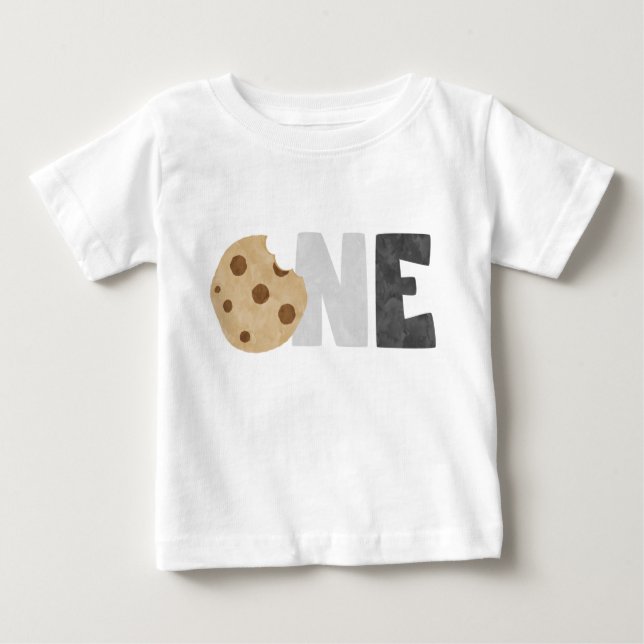 Camiseta Leite e Cookies Primeiro Aniversário (Frente)