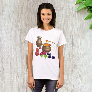 Camiseta Leite e Mel com Frutas Silvestres Comida Rústica