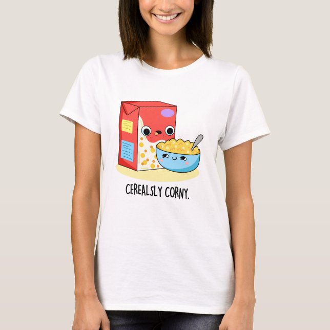 Camiseta Leite Engraçado Cerealoso Cerealado (Frente)