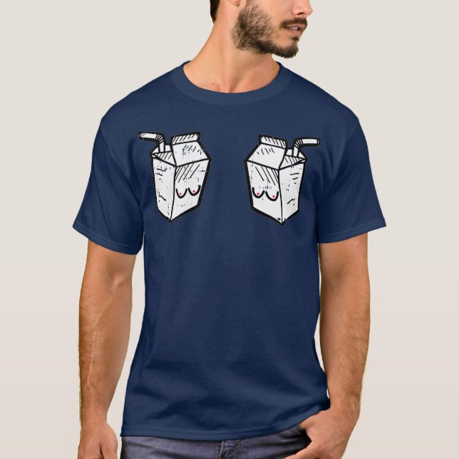 Camiseta Leite fresco amamentando Engraçada Mãe Maternidade (Frente)
