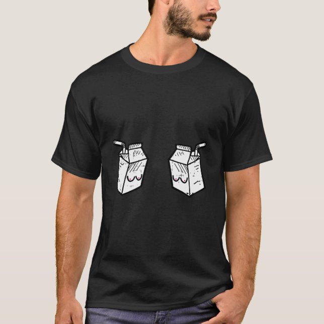 Camiseta Leite fresco amamentando mãe nova mãe (Frente)