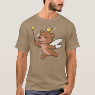 Camiseta Leite Grizzly Urso Selvagem Selvagem Mística Fada